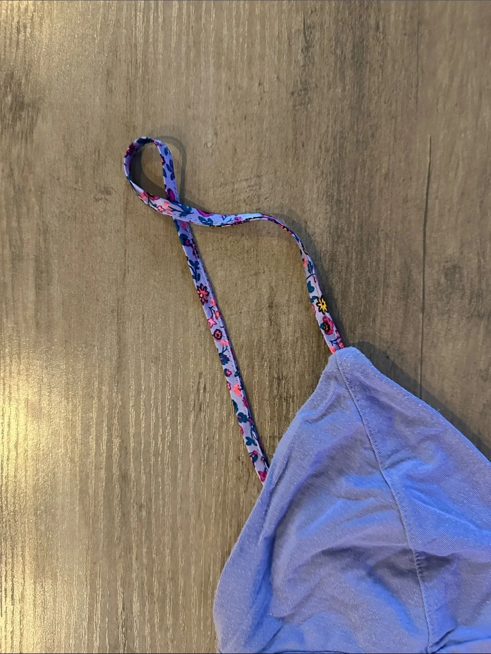 Victoria's Secret - Lavender Bralette with Floral Spaghetti Straps